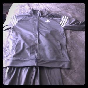Adidas outfit the jacket with the pants costed 80